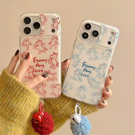 火翔线条小马适用于OPPOfindx9手机壳x8x7/x6新款Reno15/14pro/13保护套R17/15女k12s/11/10XA6A5pro/a35白底