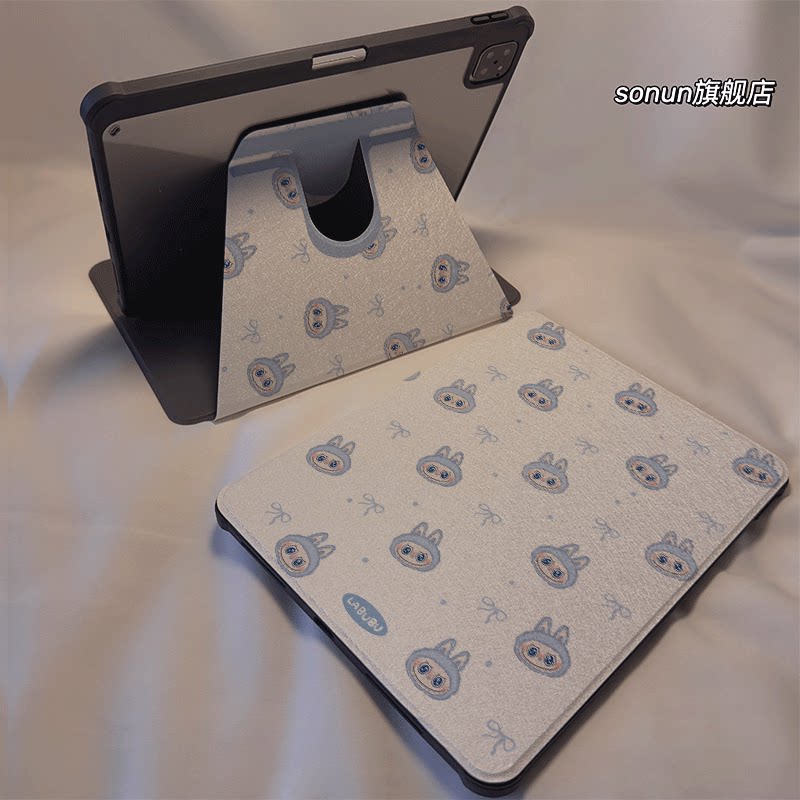 倚琪 蓝拉布布2025新款小米平板8保护壳适用11英寸红米pad7带笔槽旋转电脑pro6透明卡通12.4寸7Spro硅胶套