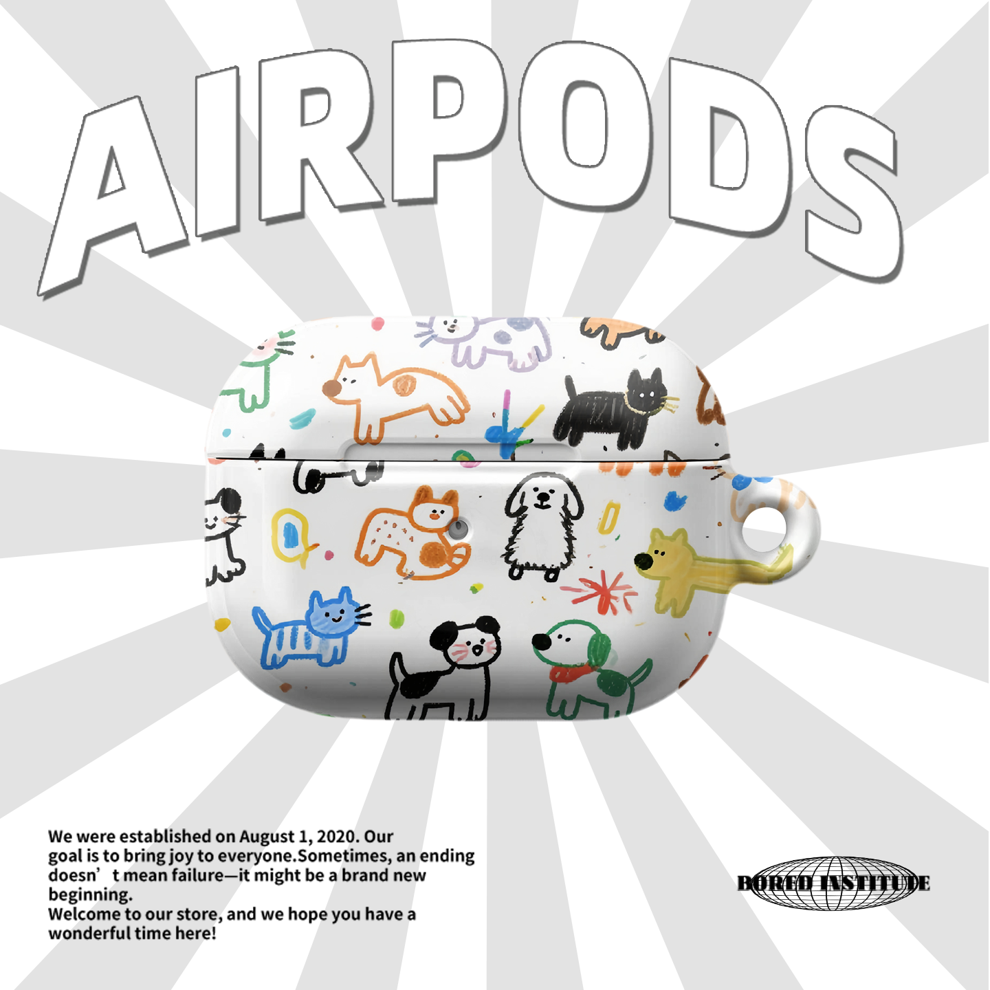 日韩ins可爱小狗菲林小众设计2025新款适用于airpods4
