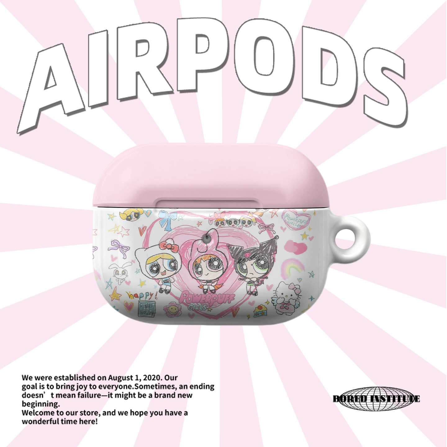 卡通丽鸥小女警适用于AirPods保护套AirPodspro3韩国少女菲林硬壳AirPods3/4防摔AirPodsPro第二代苹果耳机壳