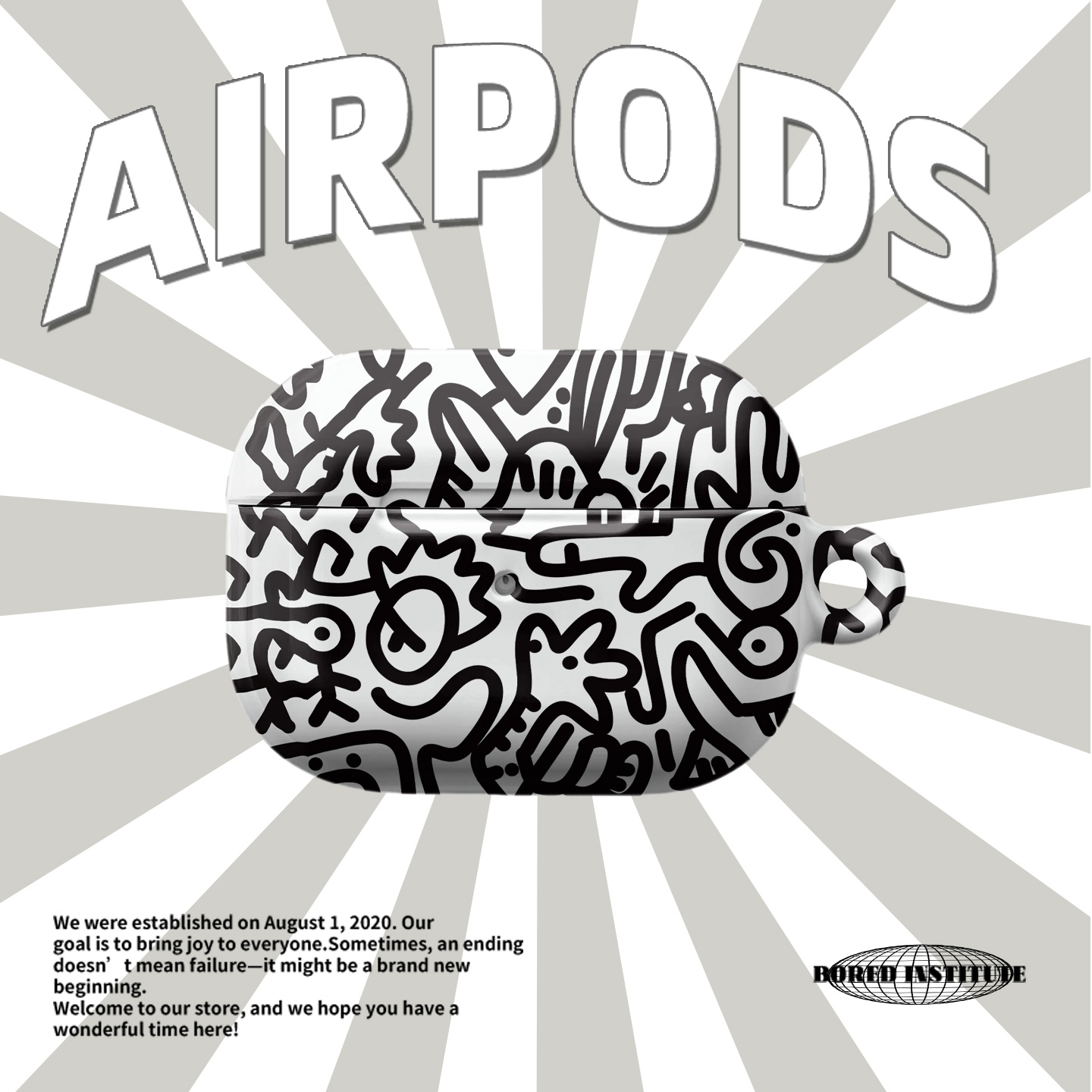 原创手绘涂鸦耳机壳AirPodspro3