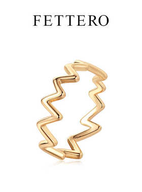 戒指锯齿线fettero金色