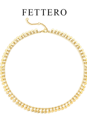 直播专享 fettero  【圆片风铃颈链】高定设计简约气质锁骨项链