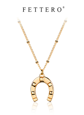 fettero 铜合金项链 【金色马蹄铁项链】百搭小众简约气质