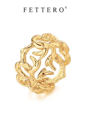 fettero铜合金4角花瓣戒指