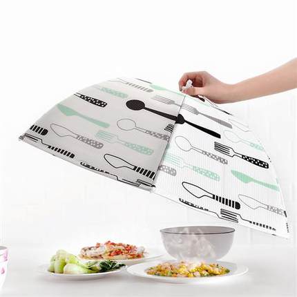 饭菜罩子盖菜罩防苍蝇可折叠大号餐桌罩防尘保温饭罩家用遮菜盖伞