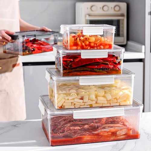 厨房泡菜密封盒子食品级冰箱收纳专用腌白菜罐容器大容量保鲜盒