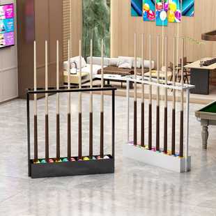 高端台球杆放置架子落地式球杆收纳架桌球台球厅球杆柜存放展示架