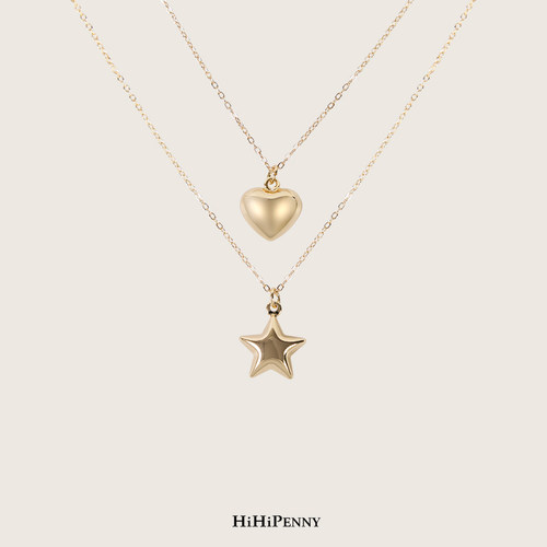 HiHipenny/爱心星星项链8K厚镀浪漫日常轻奢风