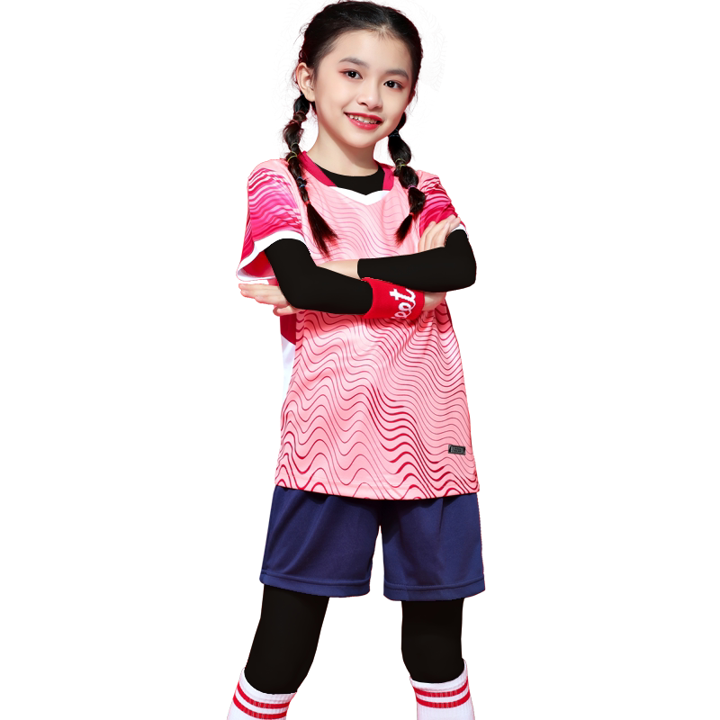 儿童羽毛球服四件套装足球服男女童打底紧身服乒乓球服训练比赛服