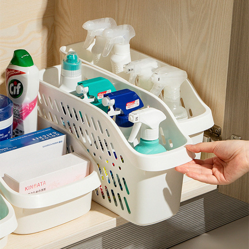 厨房收纳筐置物盒家用塑料浴橱柜收纳盒下水槽厨房用品调料杂物篮,厨房/烹饪用具,抹布架/厨房清洁收纳架,淘宝优惠券,粉丝福利购,淘宝优惠卷