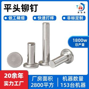 紫铜圆头平头半空心铆钉 非标304不锈钢电镀子母钉 平面铝钉加工