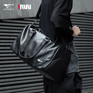 七匹狼健身包干湿分离男短途旅行包大容量出差手提行李包运动斜挎