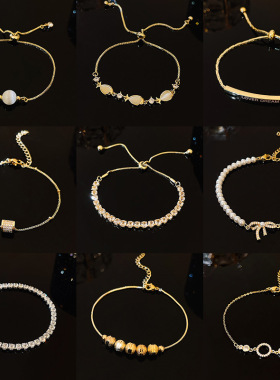 韩国风高级珍珠手链女ins小众