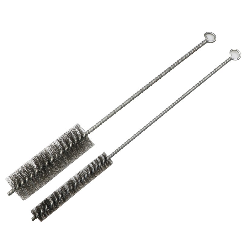 不锈钢丝管子刷长柄圆孔除锈清洗不锈钢丝刷工业抛光去毛刺管道刷