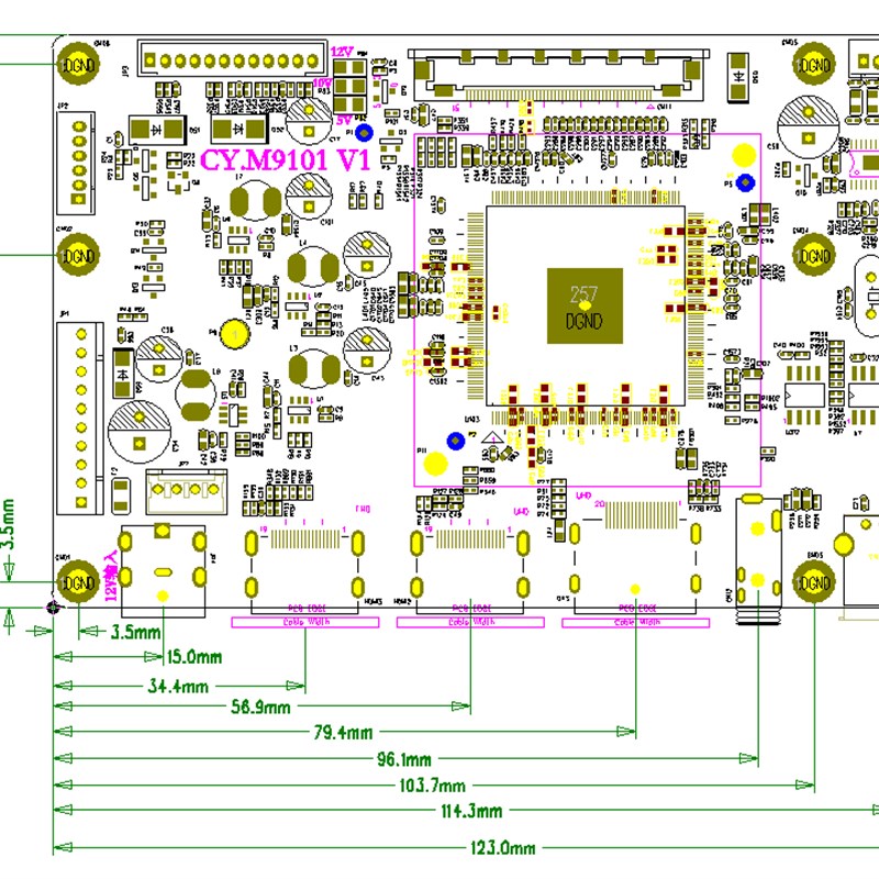 M9101 4K驱动板液晶高清工业显示器主板广告机电视机转接V-BY-ONE