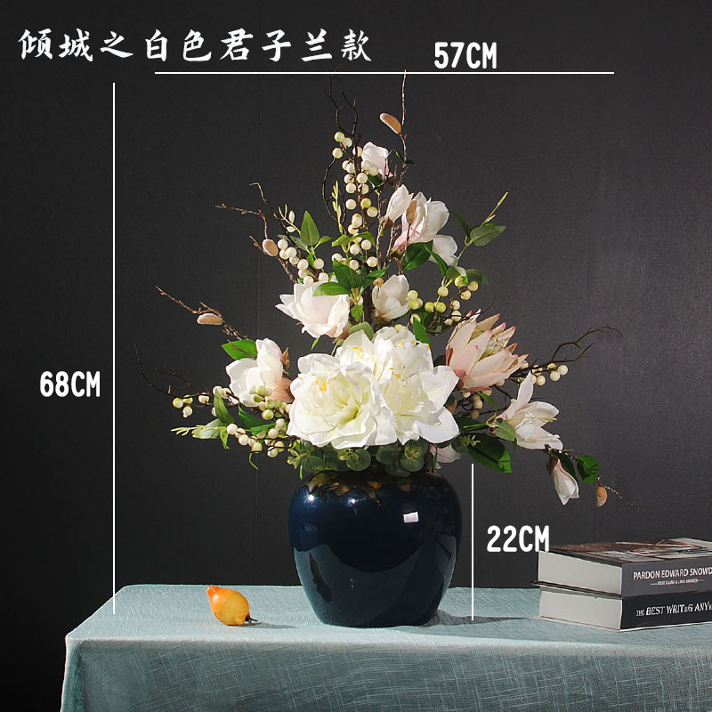 客厅餐桌花摆花电视柜装饰花家居仿真花摆件家装花艺台面假花插花