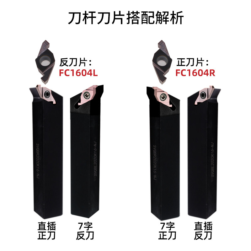 液压管件退刀槽ED槽刀杆刀片/ED端面槽刀FC1604R100/150/200/300