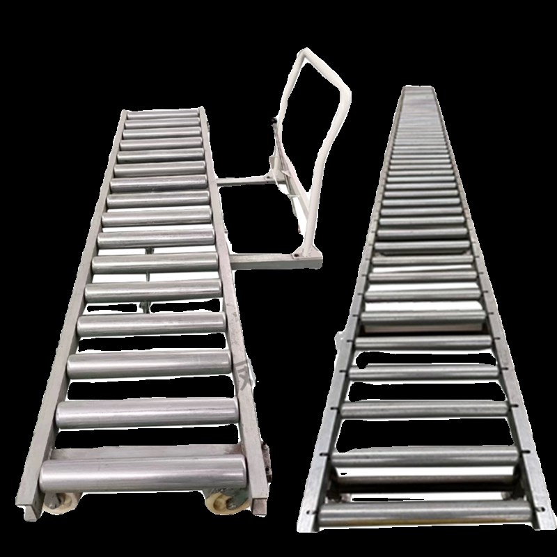 地滚线无动力滚筒输送机镀锌滚轮送料架地滚线辊筒流水线传送机