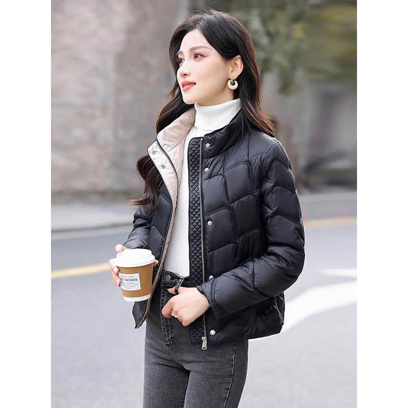 潮牌CVY羽绒棉服女2025冬新款轻薄短款小个保暖棉袄洋气显瘦棉衣