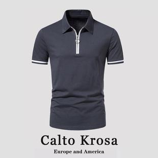 休闲T恤 CaltoKrosa 漫威毒液宽松高尔夫短袖 Polo衫 男潮流简约时尚