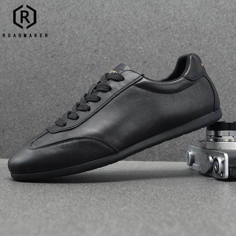 ROADMAKER2025秋季新款真皮时尚休闲鞋男士透气潮流百搭德训鞋男,流行男鞋,时尚休闲鞋,淘宝优惠券,粉丝福利购,淘宝优惠卷