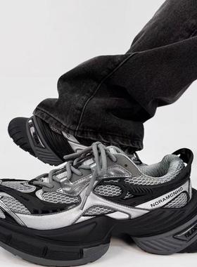 谭剑姿厚底增高运动鞋天蝎座男女爸爸鞋黑色战士机甲鞋覆古国风蝎