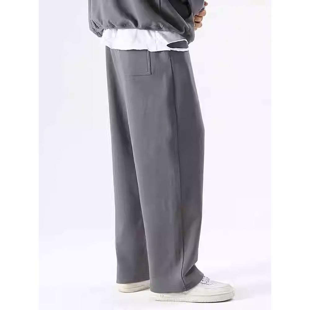 Home Daily 这裤型显瘦一百昏！自留款~重磅纯棉直筒休闲裤子男