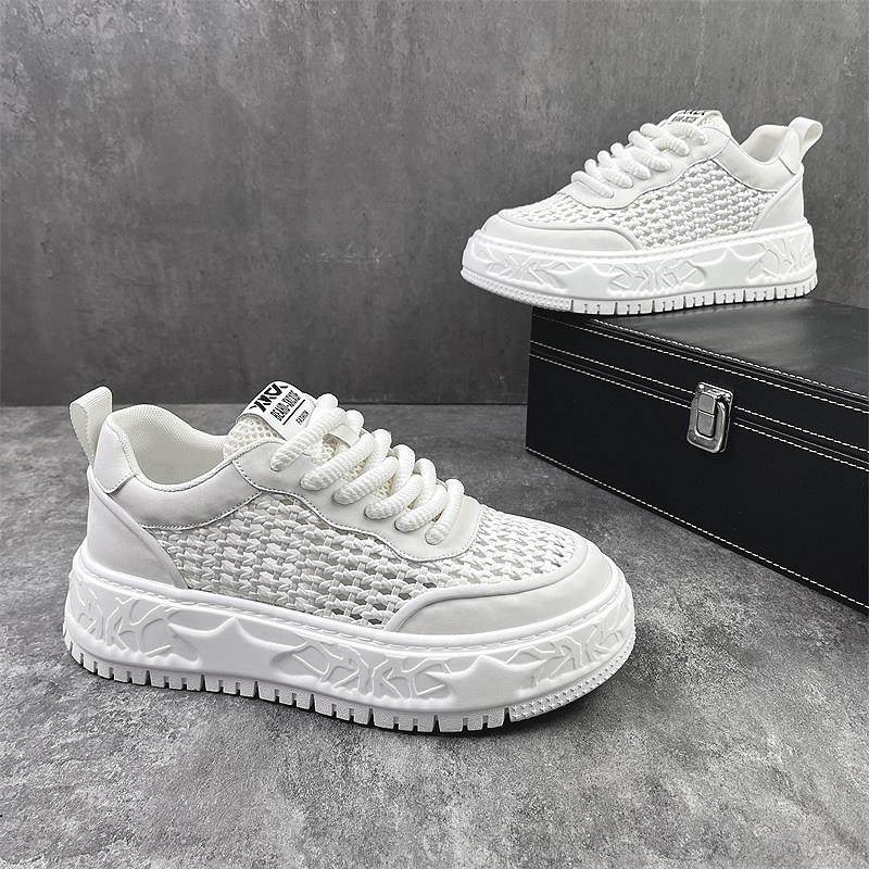 潮牌夏季新款男鞋透气休闲百搭运动鞋网面镂空小白鞋时尚通勤板鞋,流行男鞋,时尚休闲鞋,淘宝优惠券,粉丝福利购,淘宝优惠卷