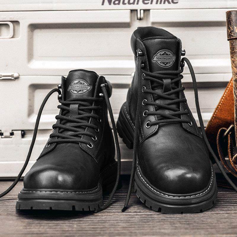 潮牌时尚男鞋2025新款冬季保暖英伦风马丁靴厚底户外防滑工装鞋子,家庭/个人清洁工具,浴帽,淘宝优惠券,粉丝福利购,淘宝优惠卷