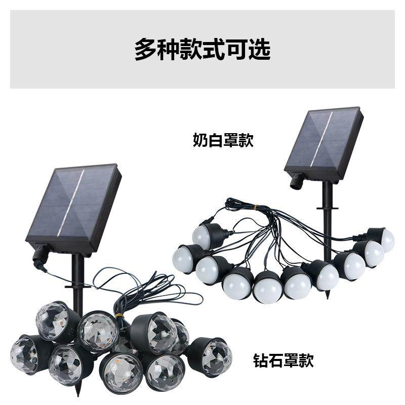 太阳能变灯串灯带灯泡户外庭院XRI阳台防水花园光露营氛围装饰闪