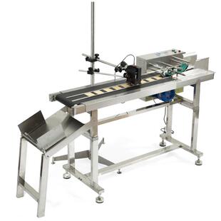 银泰全自卡动在线式喷码 页YT-530塑料袋纸张片真空机铝箔袋分机