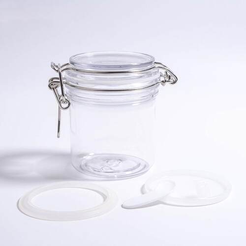 现货QLW250ML圆形化洁妆品塑料封罐 浴密盐瓶 粉状密封瓶 肤膏霜