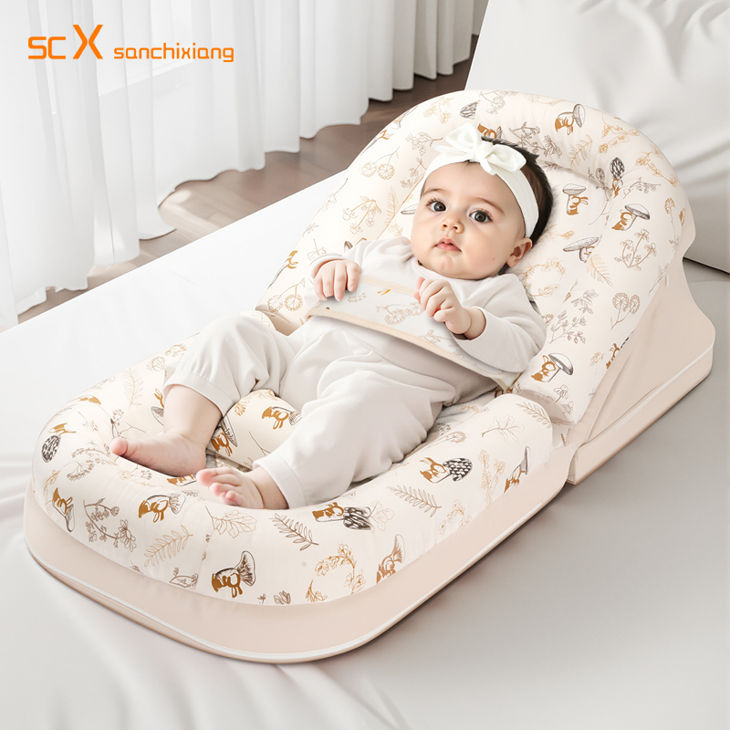 三尺象婴儿防吐奶斜坡垫防溢奶呛奶枕头新生儿床中床躺哺乳神器