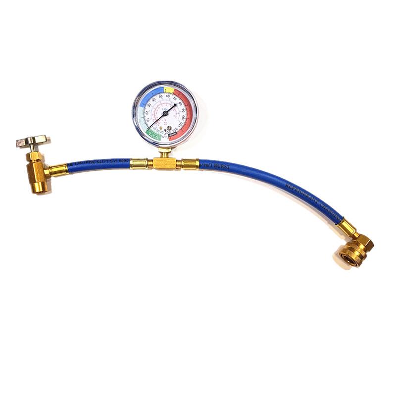 雪种补充工具m14开瓶器氟利昂加冷媒检测单表R134a汽车空调加氟管