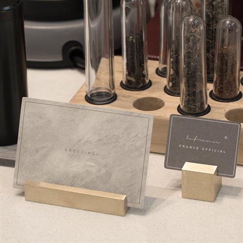 黄铜标签夹价格座名片桌面台卡照片夹便签留言夹底座卡片座展示架