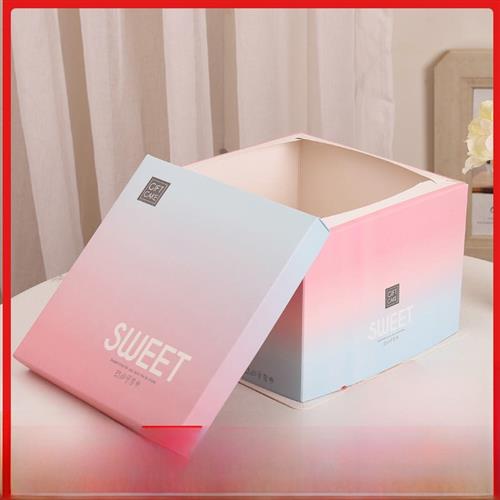 网红生日蛋糕盒6/8/10/12/ 14.0/16英寸背包定制烘焙蛋糕盒50套