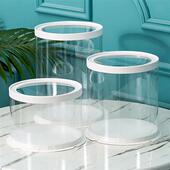 开窗圆形透明生日蛋糕盒4寸6寸8寸10寸12 盒 单层双层加高烘焙包装