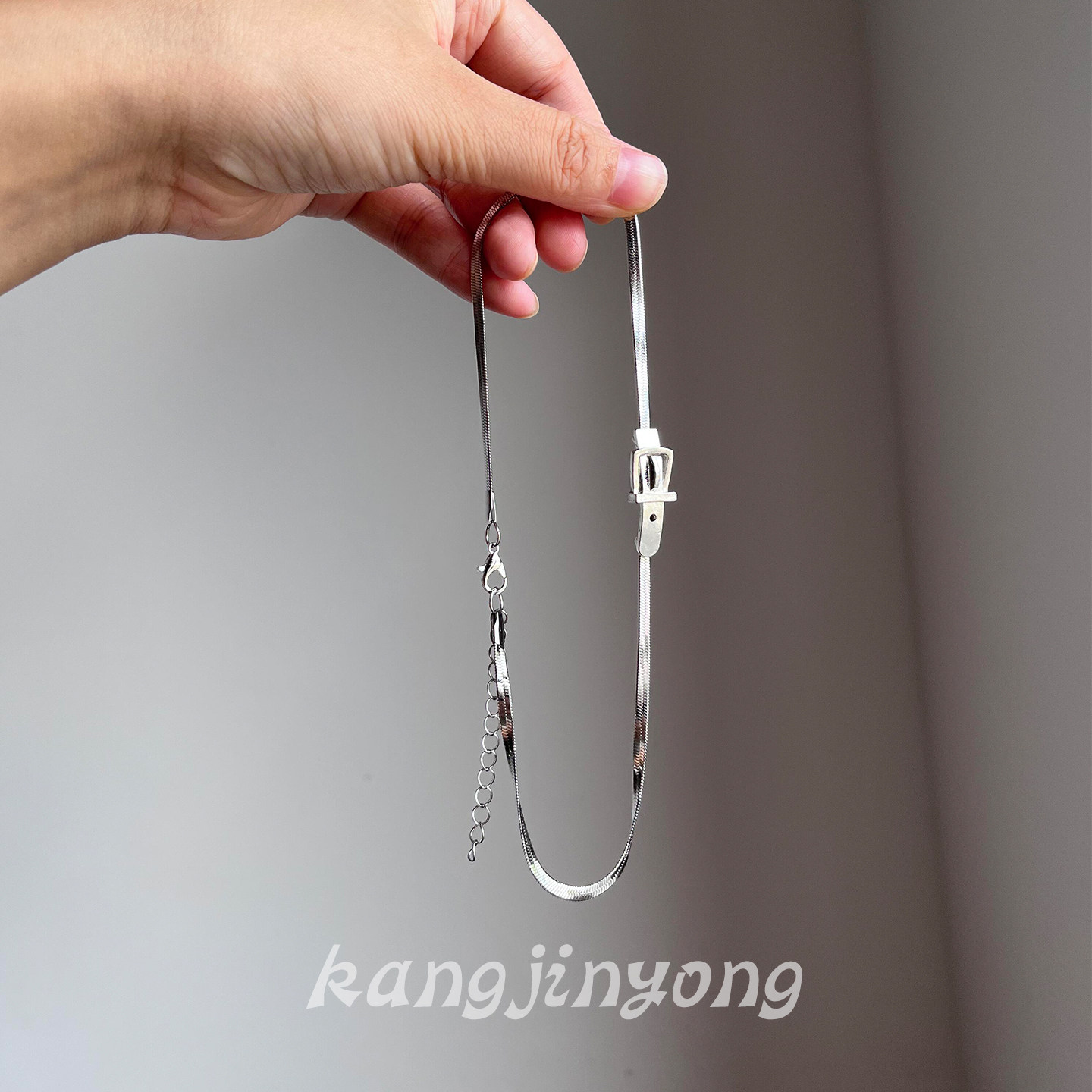 【羁扣蛇骨】酷感皮带扣链项链女