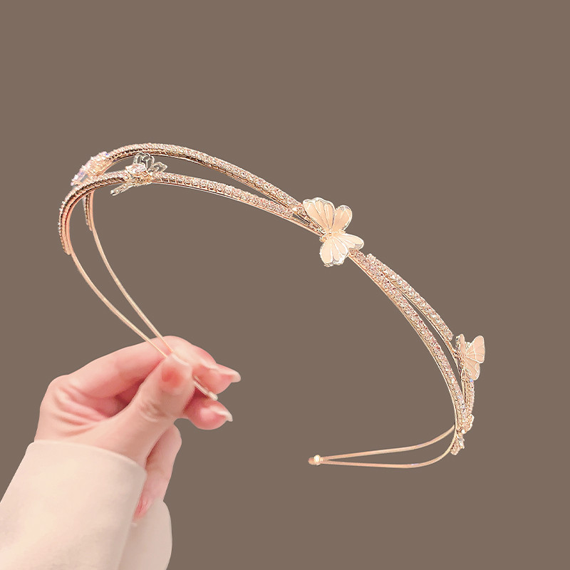 蝴蝶发卡发箍森系法式双层头箍女