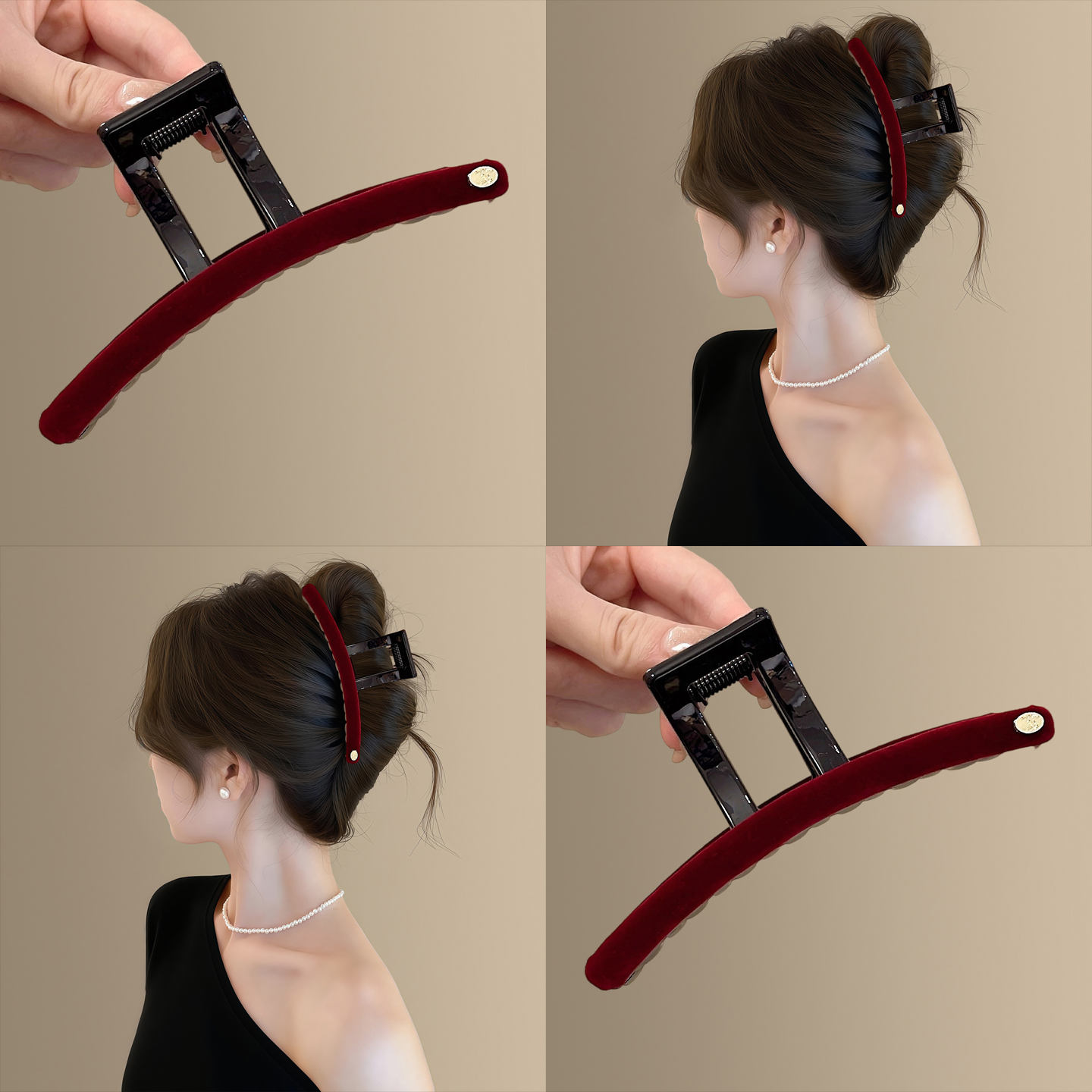 绮梦佳人！秋冬丝绒气质发抓夹