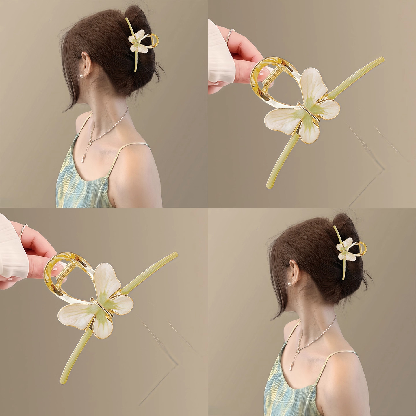 掠野碧光~高端质感后脑勺蝴蝶抓夹！2025新品鲨鱼夹盘发器女新款