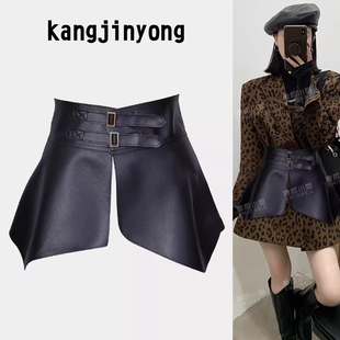 设计感小众哥特复古裙摆腰封爵士舞屁帘装饰配裙子西装腰带配饰女