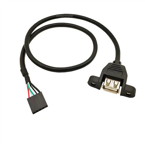USB免焊接插座公头母头对接头接线母座插口耳朵可固定杜邦接头端 电子元器件市场 连接器 原图主图