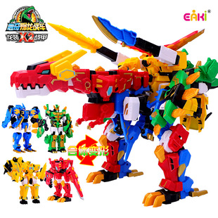 爆龙战车X2龙装战甲车恐龙变形机器人男孩新奇玩具儿童心奇暴龙