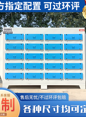 活性炭吸附箱环保箱不锈钢二级废气处理设备光氧一体机干式过滤pp