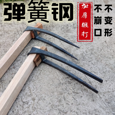 锰钢锻打尖锄头农用工具