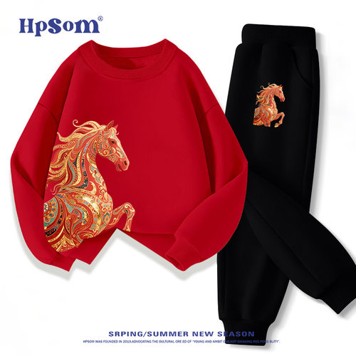 童装2025潮牌时尚卫衣套装