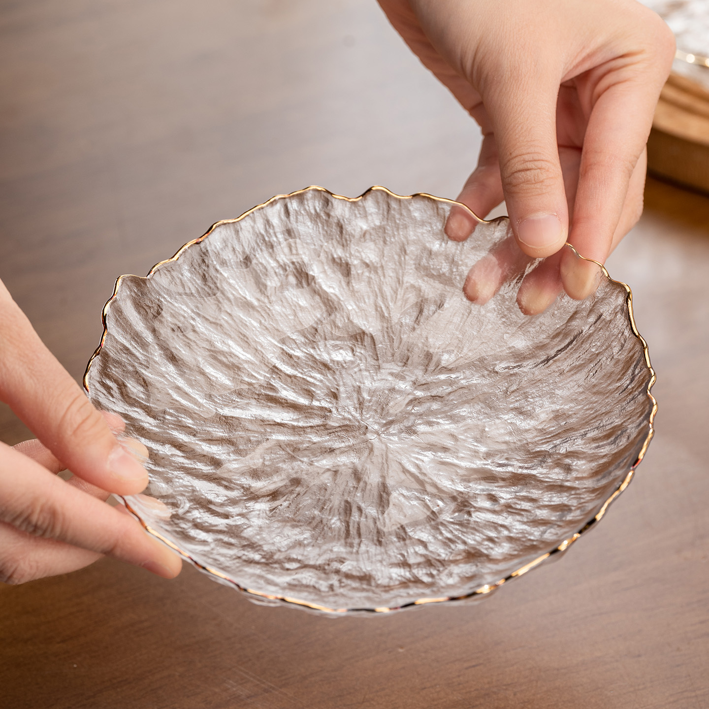 【强化水晶】玻璃水果盘家用摆碟