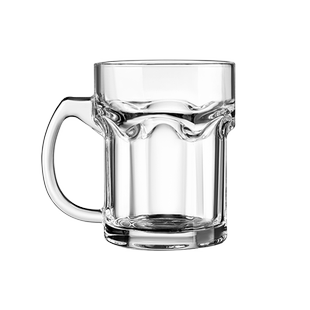 加厚玻璃带手柄扎啤杯500ml家商用大容量啤酒杯1L精酿带把手杯子